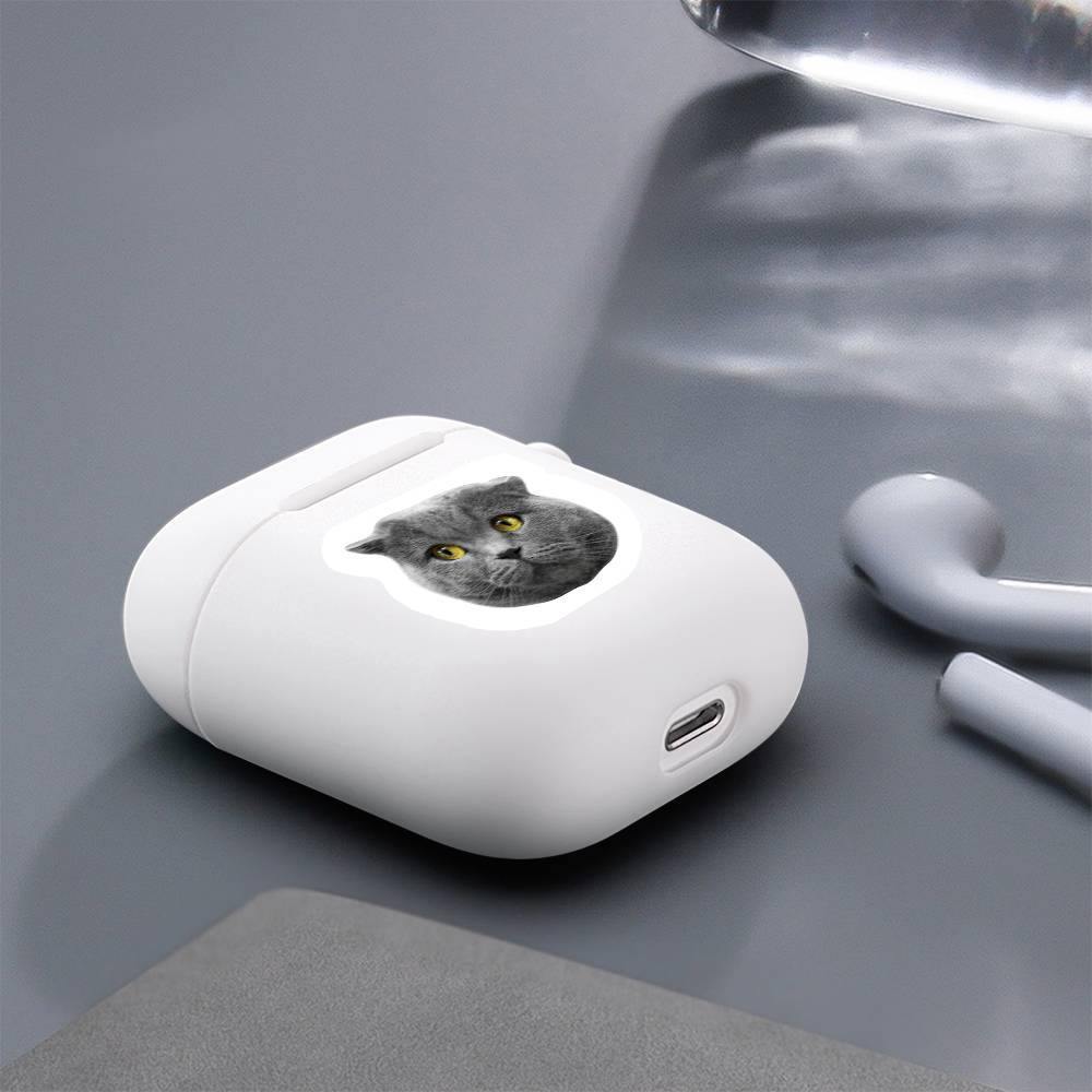 Airpods Case Custom Photo Cute Cat Earphone Case White - Avatar