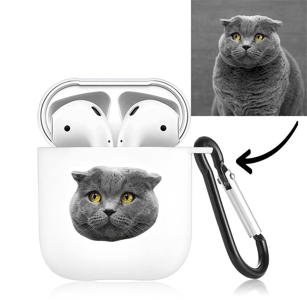 Airpods Case Custom Photo Cute Cat Earphone Case White - Avatar