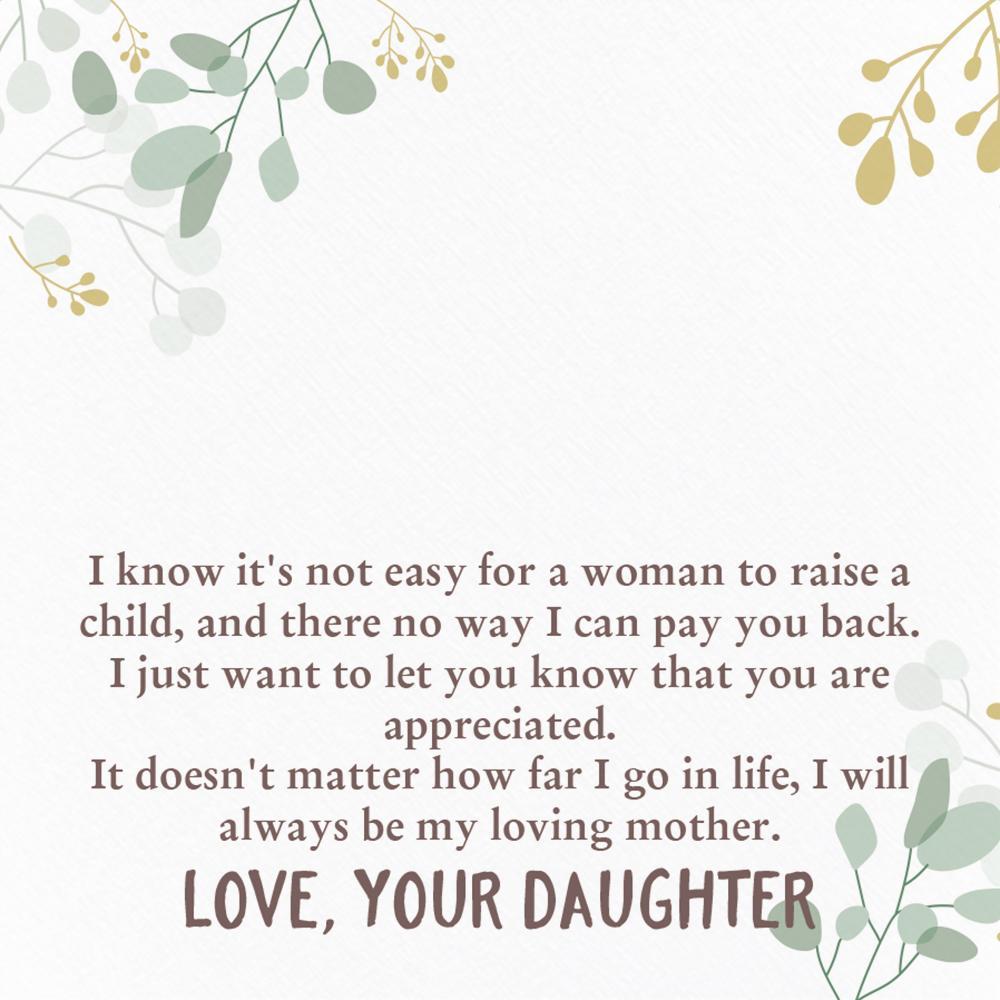 Soufeel Gift Card Jewelry Card Love Your Daughter
