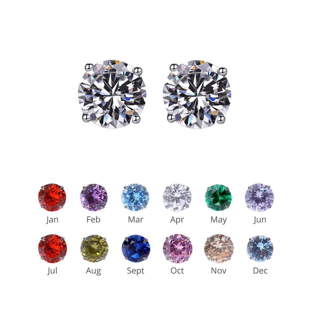 Earrings June Moonlight Diamond Shape Silver 6MM
