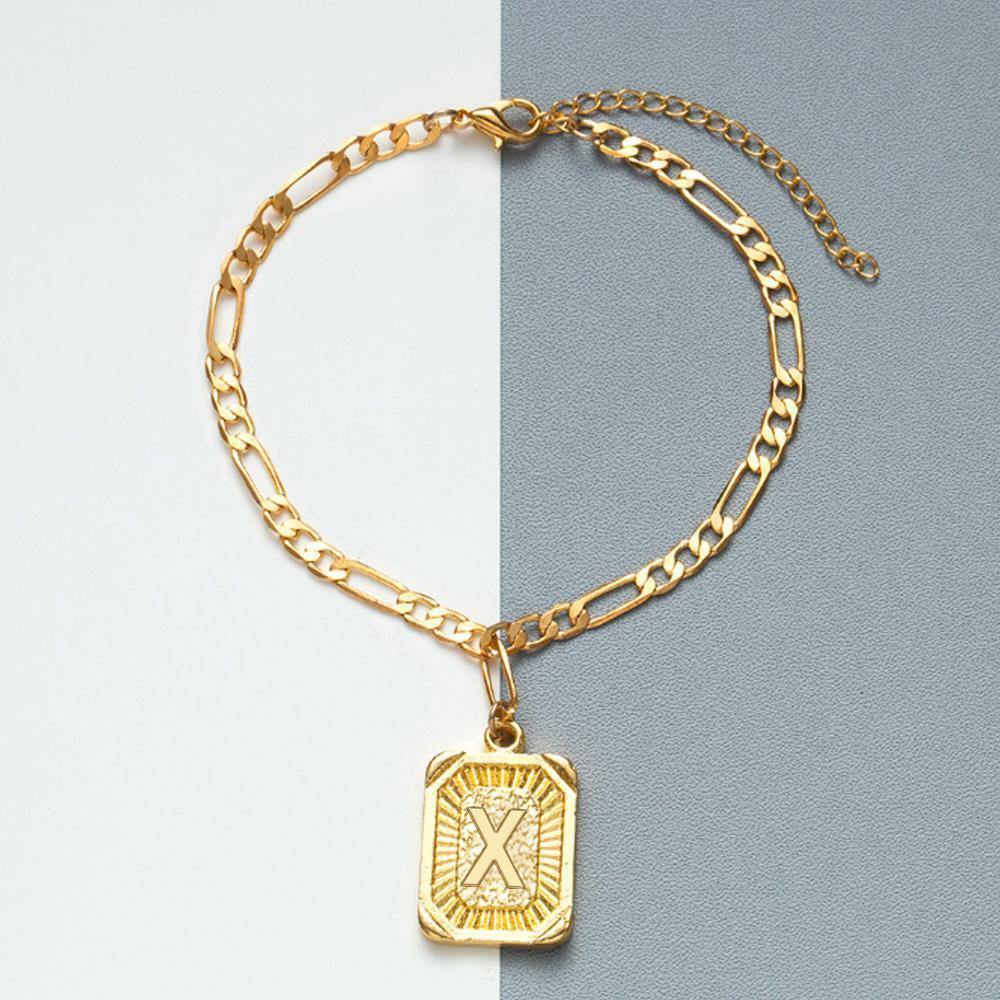 X Capital Letter Pendant Anklet Foot Chain (A to Z)