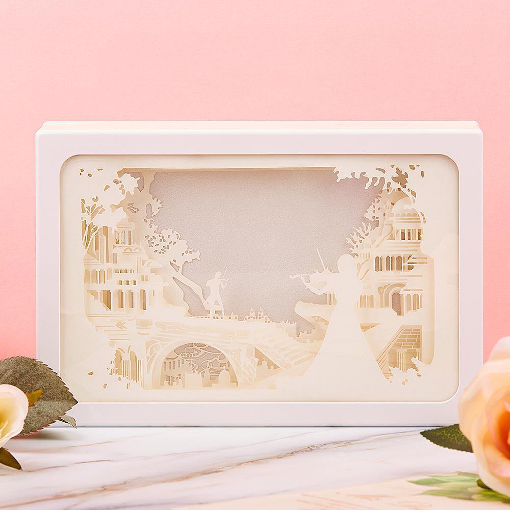 3D Paper Cut Light Horizontal Box Gifts
