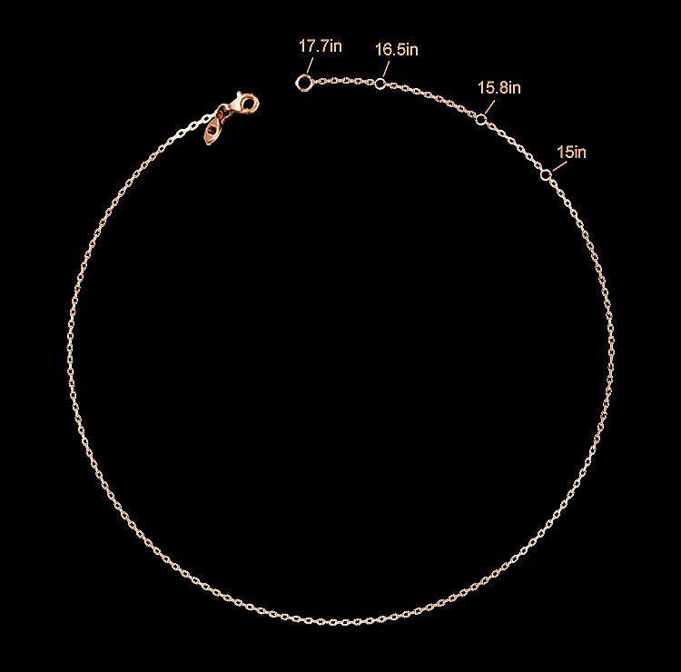 0.02ct Diamond Name Necklace Rose Gold Plated Silver