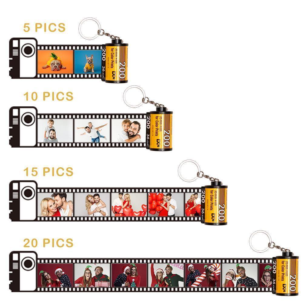 15 Pics Photo Keychain Camera Roll Keychain Multiphoto Unique Gifts