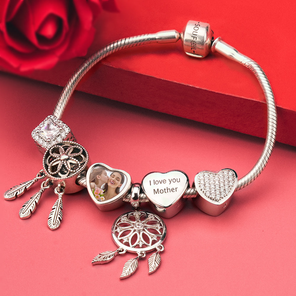 Always Love You Heart Photo Charm