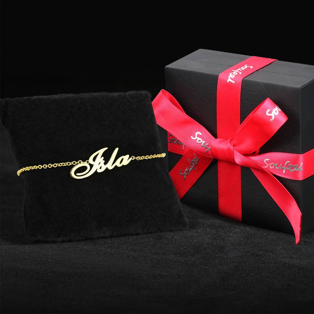 Personalized Name Anklet 14k Gold Plated - Golden
