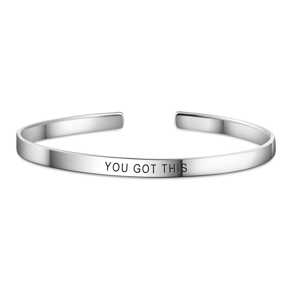 You Got This Bangle Platinum Plated Copper