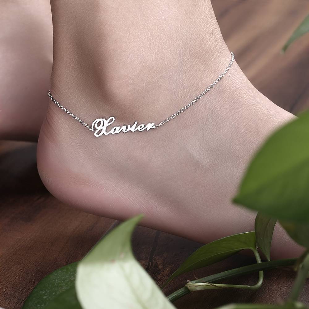 Personalized Name Anklet 14k Gold Plated - Golden
