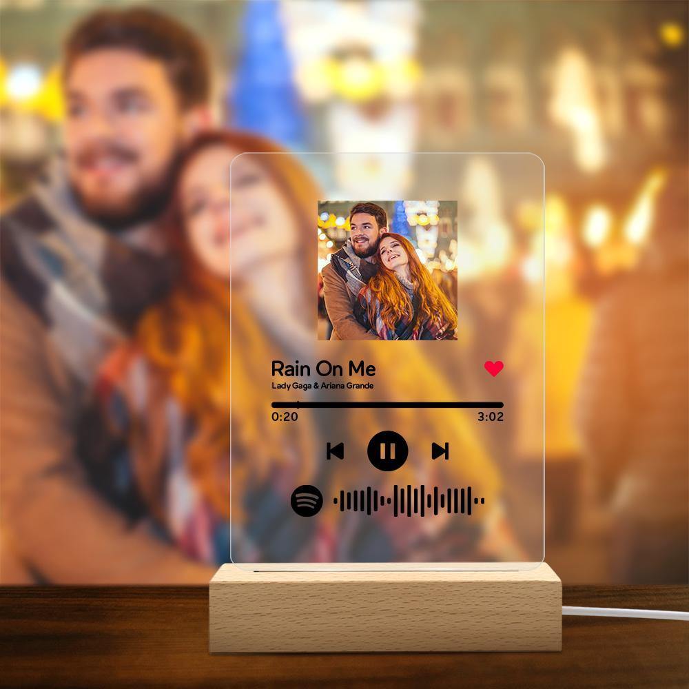 Scannable Spotify Code Plaque Keychain Music and Photo Acrylic, Song Keychain 2.1in*3.4in (5.4*8.6cm)