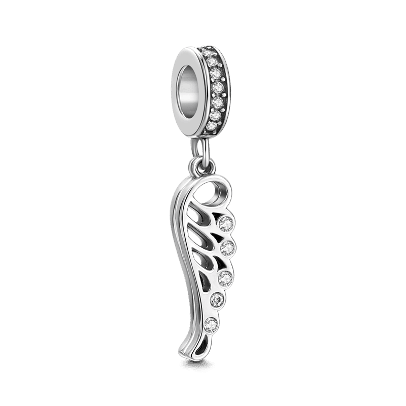 Angel Wings with Soufeel Crystal Dangle Charm Silver