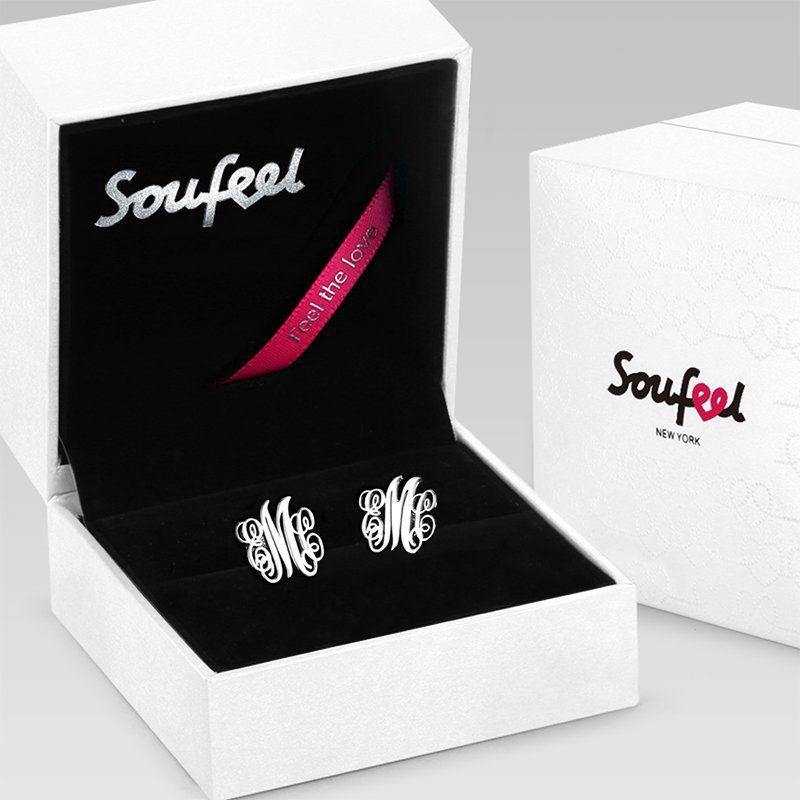 Monogram Earrings Silver